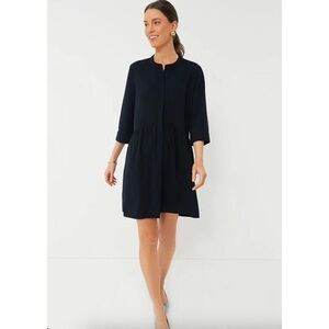 Tuckernuck Navy Crepe‎ Royal Shirt Dress Sz large